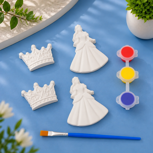 Princess & Crown Paint-Your-Own Kit (4-Piece)