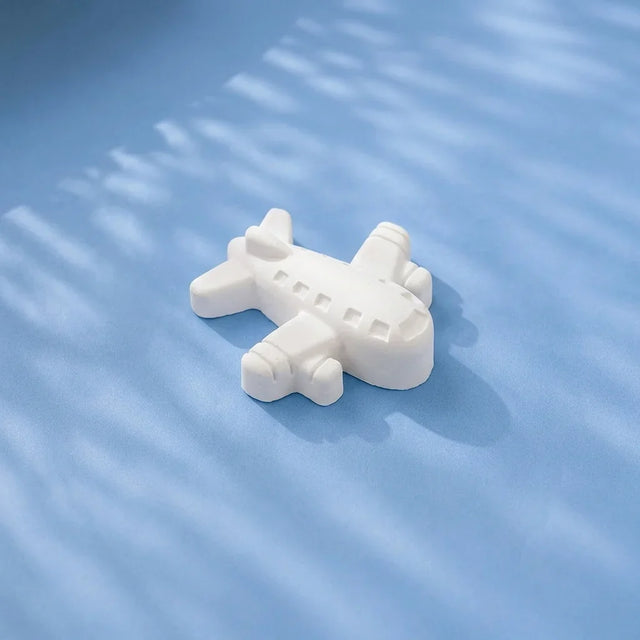 Aeroplane medium ready-to-paint plaster figure on blue background