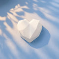 Gem heart large ready-to-paint plaster figure on blue background